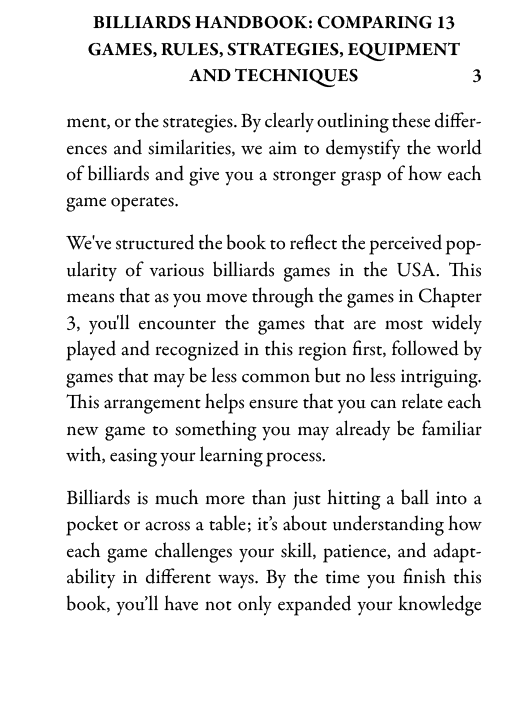 Billiards Handbook: Comparing 13 Games, Rules, Strategies, Equipment and Techniques - Billiard and Pool Center
