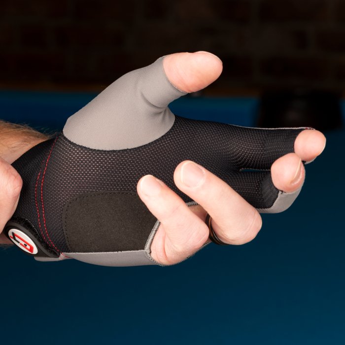 Cuetec Axis Glove Grey - Bridge Hand Left - Billiard and Pool Center