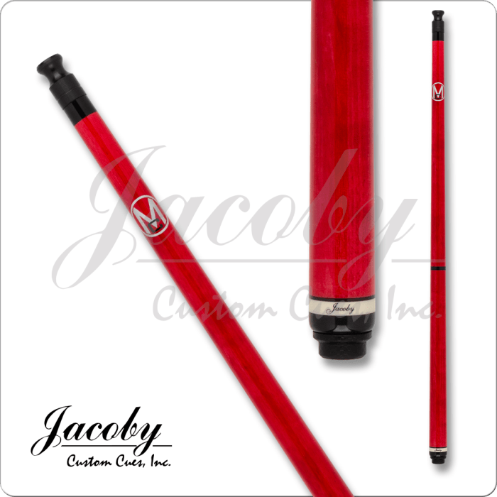 Jacoby JCBMCN Monster Crush - No Wrap Red Cue - Billiard_And_Pool_Center