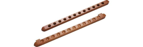 12 Cue Wall Rack w/ Holes WR2P12H - Billiard and Pool Center