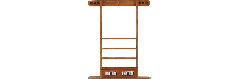 6 Cue Deluxe Wall Rack w/ Score Counter WRSC - Billiard and Pool Center