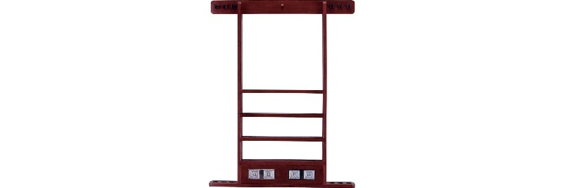 6 Cue Deluxe Wall Rack w/ Score Counter WRSC - Billiard and Pool Center