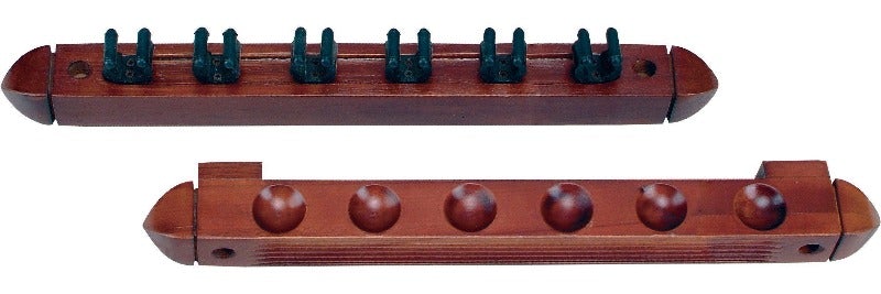 6 Cue Standard Clip Wall Rack WR6S - Billiard and Pool Center