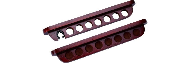 7 Cue Wall Rack w/ Bridge Clip WR7WC - Billiard and Pool Center