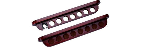 7 Cue Wall Rack w/ Bridge Clip WR7WC - Billiard and Pool Center