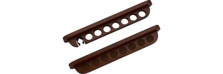 7 Cue Wall Rack w/ Bridge Clip WR7WC - Billiard and Pool Center