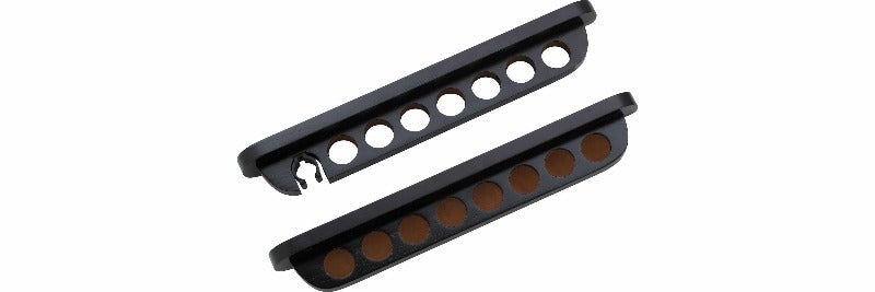 7 Cue Wall Rack w/ Bridge Clip WR7WC - Billiard and Pool Center
