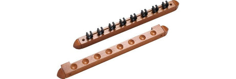 8 Cue Wall Rack w/ Clips WR2P8 - Billiard and Pool Center