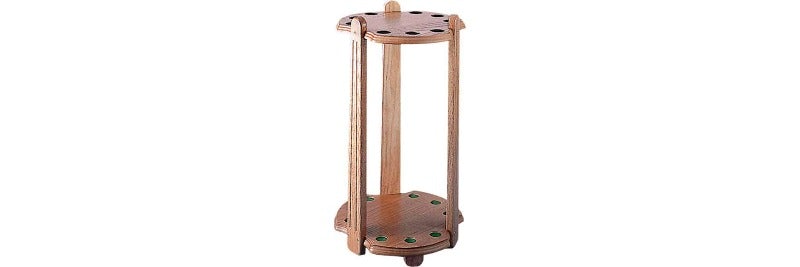 9 Cue FR9 Deluxe Oak Floor Rack FR9 - Billiard and Pool Center