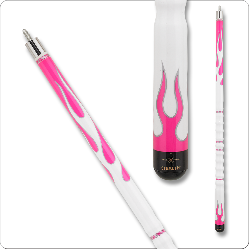 Stealth STH02 Pool Cue - Pink Flame - Billiard and Pool Center