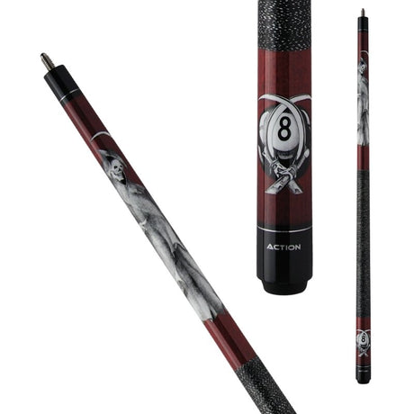 Action ADV102 Adventure Burgundy Reaper Pool Cue - Billiard and Pool Center