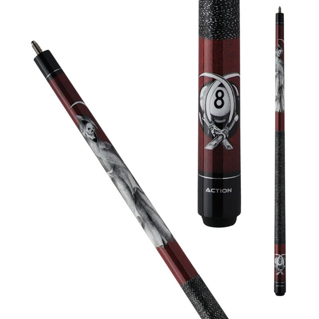 Action ADV102 Adventure Burgundy Reaper Pool Cue - Billiard and Pool Center