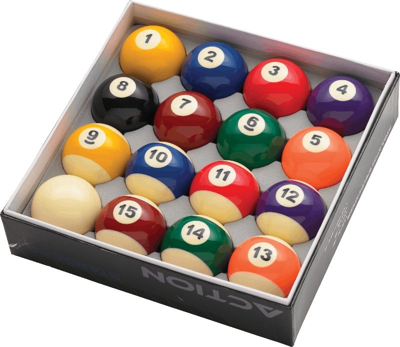Action BBSTD Standard Ball Set - Billiard and Pool Center