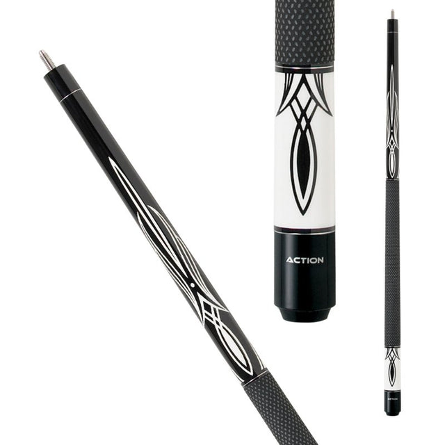 Action BW01 Black and White Pool Cue - Billiard and Pool Center