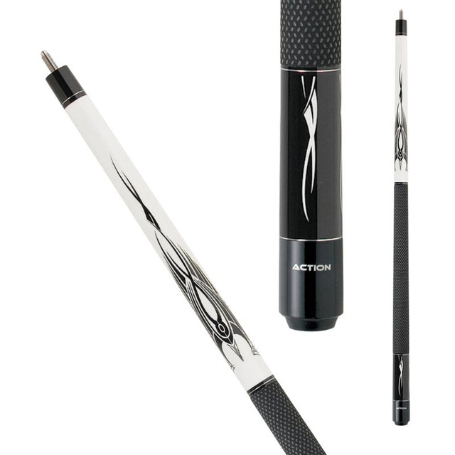 Action BW02 Black and White Pool Cue - Billiard and Pool Center