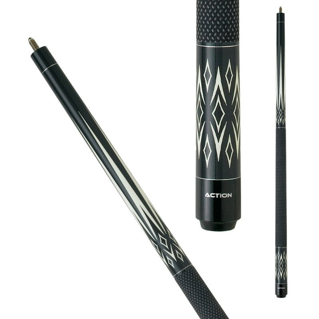 Action BW15 Black and White Pool Cue - Billiard and Pool Center