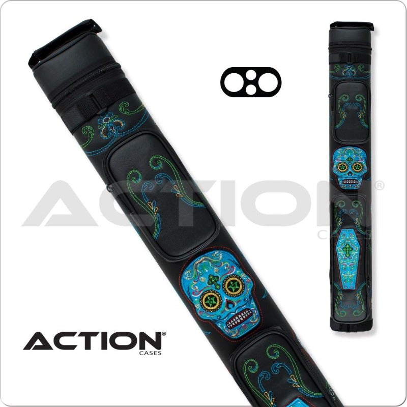 Action CALC22A Calavera 2x2 Stitch Hard Cue Case - Billiard and Pool Center