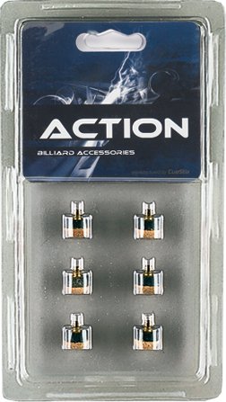 Action QT6SCT Screw On Tips - 12mm - Blister Pack of 6 - Billiard and Pool Center