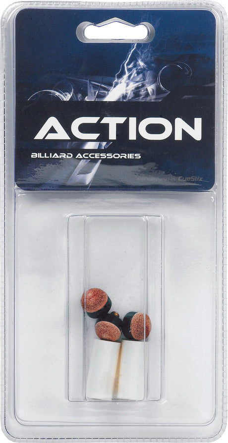Action QTSCFT Screw On Cue Tips & Ferrules - Blister Pack of 5 - Billiard and Pool Center