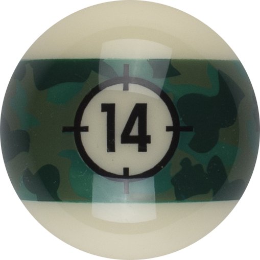 Aramith RBCAM Camouflage Pool Replacement Ball - Billiard and Pool Center