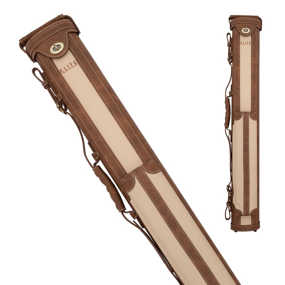 Elite ECV22 2x2 Vintage Leather Cue Case - Billiard and Pool Center