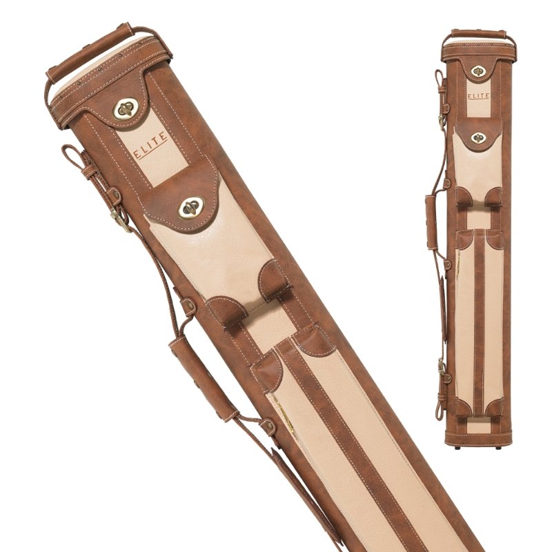 Elite ECV24 2x4 Vintage Leather Cue Case - Billiard and Pool Center