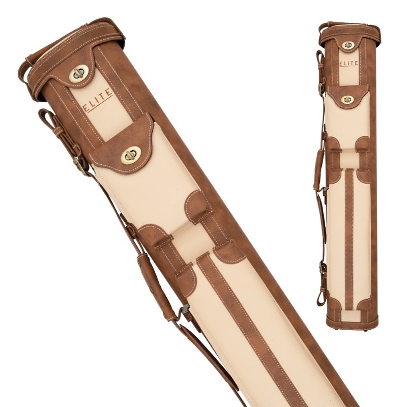 Elite ECV37 3x7 Vintage Leather Cue Case - Billiard and Pool Center