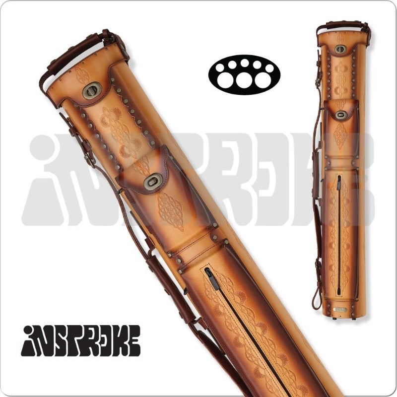 Instroke IST35 Tooled 3x5 Leather Case - Billiard and Pool Center
