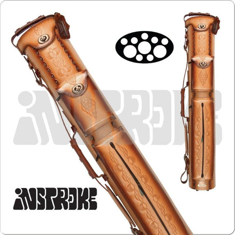 Instroke IST37 Tooled 3x7 Leather Case - Billiard and Pool Center