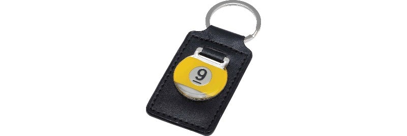 Leather 9-Ball Keychain - Billiard and Pool Center