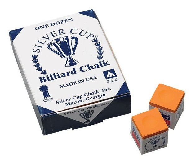 Silver Cup CHS12 Chalk - Box of 12 - Billiard and Pool Center