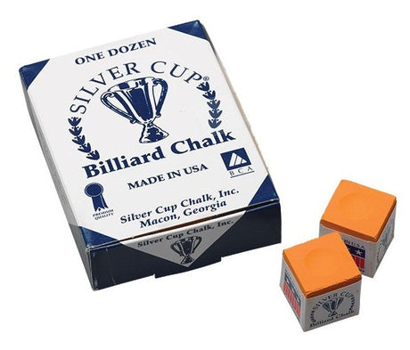 Silver Cup CHS12 Chalk - Box of 12 - Billiard and Pool Center