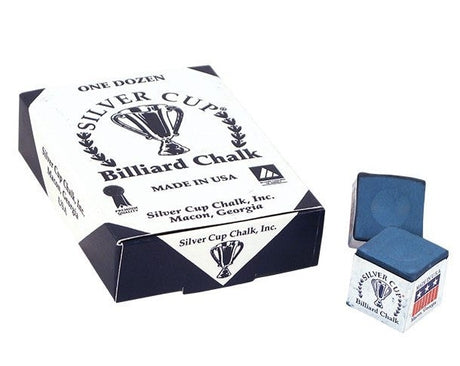Silver Cup CHS12 Chalk - Box of 12 - Billiard and Pool Center
