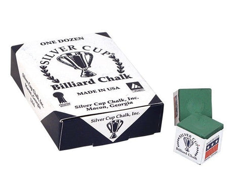 Silver Cup CHS12 Chalk - Box of 12 - Billiard and Pool Center