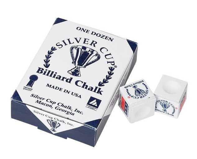 Silver Cup CHS12 Chalk - Box of 12 - Billiard and Pool Center