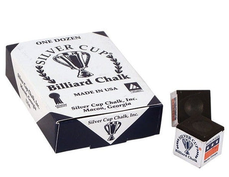 Silver Cup CHS12 Chalk - Box of 12 - Billiard and Pool Center