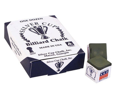 Silver Cup CHS12 Chalk - Box of 12 - Billiard and Pool Center