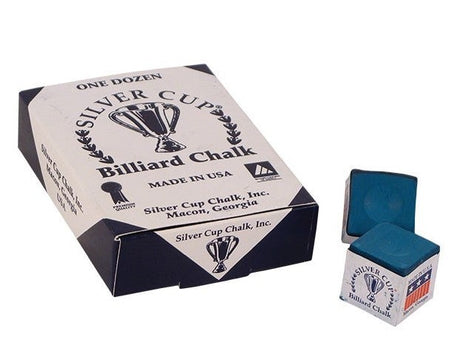 Silver Cup CHS12 Chalk - Box of 12 - Billiard and Pool Center