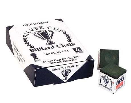 Silver Cup CHS12 Chalk - Box of 12 - Billiard and Pool Center