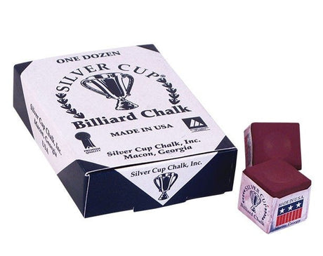 Silver Cup CHS12 Chalk - Box of 12 - Billiard and Pool Center