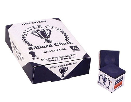 Silver Cup CHS12 Chalk - Box of 12 - Billiard and Pool Center