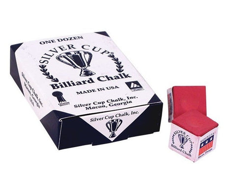 Silver Cup CHS12 Chalk - Box of 12 - Billiard and Pool Center