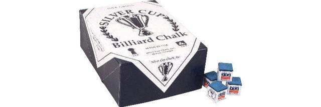Silver Cup CHS144 Chalk - Box of 144 - Billiard and Pool Center