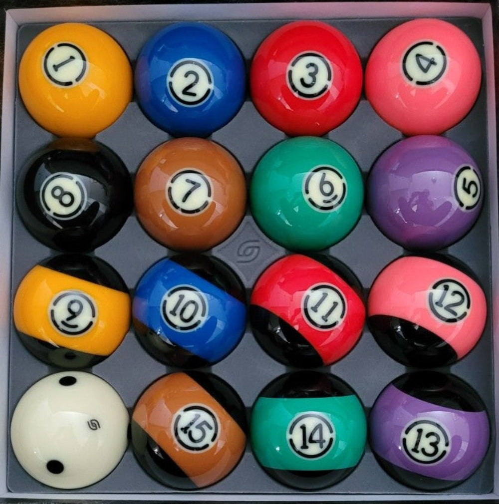 Black Pool Ball Set for Precision Play and Durability