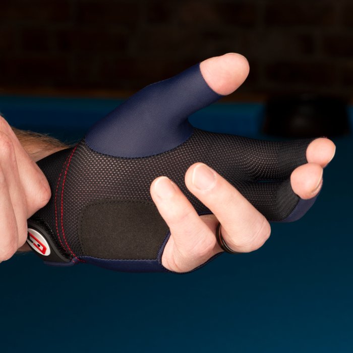 Cuetec Axis Glove Navy - Bridge Hand Left - Billiard and Pool Center