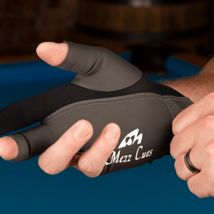 Mezz BGZZG Grey Billiard Glove - Universal - Billiard and Pool Center