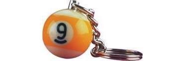 Billiard 9-Ball Key Chain Single for Pool Players and Fans
