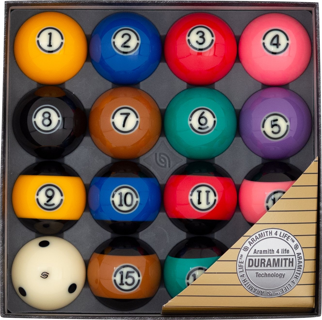 Black Pool Ball Set for Precision Play and Durability