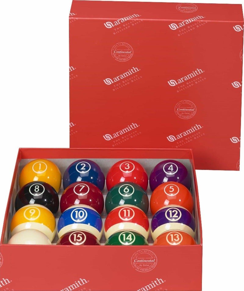 Aramith Continental Billiard Pool Ball Set - 2 1/4" Size, For Home Use, Made In Belgium