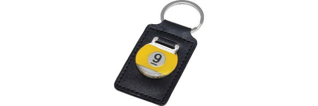 Leather 9-Ball Keychain - Billiard_And_Pool_Center